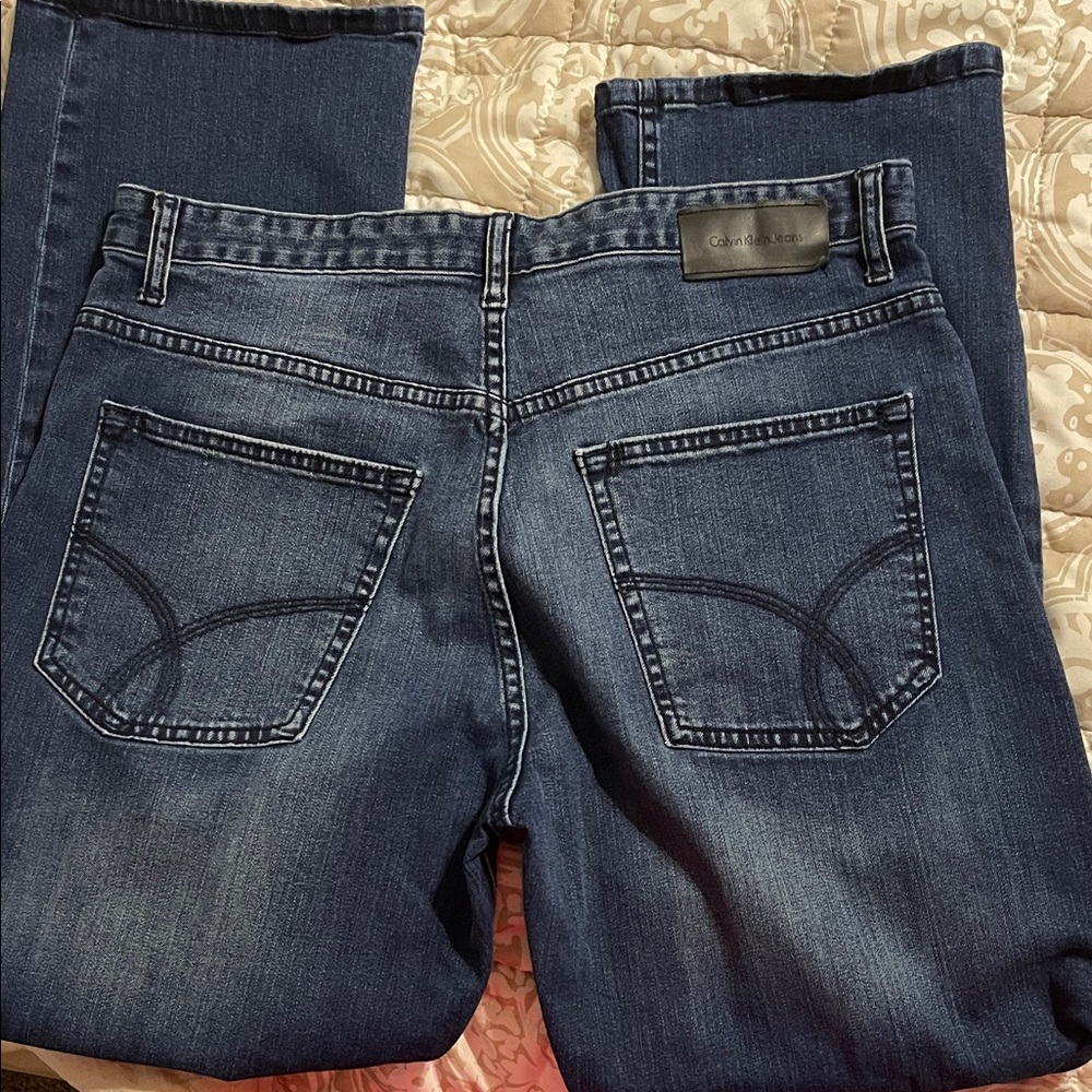 Calvin Klein Men's Dark Wash Straight Jeans